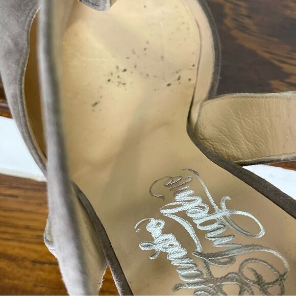 Alejandro Ingelmo Closed Pointed Toe Suede Leather Strappy Heels Size 36.5 / 6.5 - Picture 9 of 15